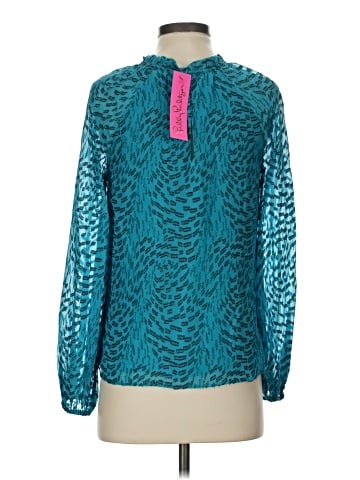 Lilly Pulitzer Long Sleeve Silk Top (view 2)