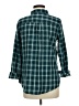 St. John's Bay 100% Cotton Plaid Teal Long Sleeve Button-Down Shirt Size M - photo 2