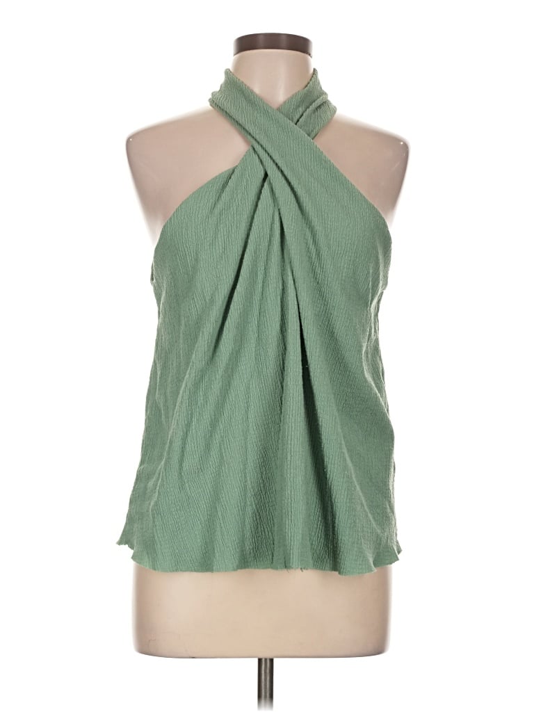 Pre-owned Dee Elly Sleeveless Blouse In Green