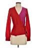 Bailey 44 Color Block Red Long Sleeve Blouse Size 0 - photo 1