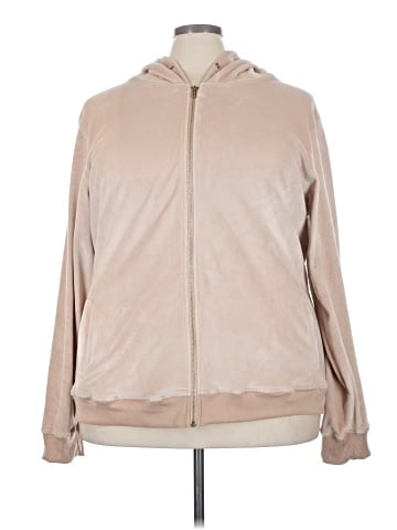 White Mark Zip Up Hoodie (view 1)