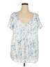 Torrid Blue Short Sleeve Blouse Size 3X Plus (3) - photo 1