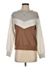 Wanna B Color Block Brown Sweatshirt Size XS - photo 1