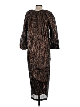 brown button midi dress Juliette Pearl Buttons Short A-line Off The Product_Type|Dress 28% Polyester Color:navy