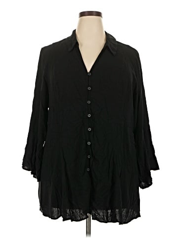 Torrid 3/4 Sleeve Button-Down Shirt (view 1)