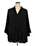 Torrid Black 3/4 Sleeve Button-Down Shirt Size 4X Plus (4) - photo 1