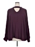 Torrid 100% Polyester Burgundy Long Sleeve Blouse Size 2X Plus (2) - photo 1