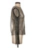ASTR The Label Metallic Silver Long Sleeve Top Size S - photo 4