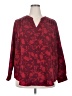 BLOOMCHIC 100% Polyester Burgundy Long Sleeve Blouse Size 18 - photo 1