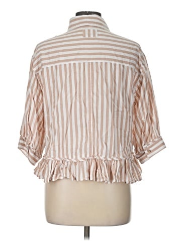 Unbranded 3/4 Sleeve Button-Down Shirt (view 2)