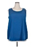 Faded Glory 100% Polyester Blue Sleeveless Blouse Size 2X - photo 1