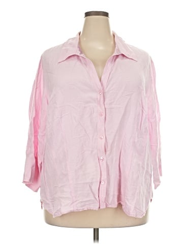 Lane Bryant 3/4 Sleeve Button-Down Shirt (view 1)