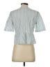 Sézane 100% Cotton Stripes Blue Short Sleeve Blouse Size 36 waist - photo 2