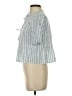 Sézane 100% Cotton Stripes Blue Short Sleeve Blouse Size 36 waist - photo 5