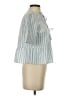 Sézane 100% Cotton Stripes Blue Short Sleeve Blouse Size 36 waist - photo 4