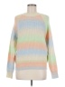 Pieces Stripes White Pullover Sweater Size M - photo 1