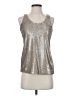 Banana Republic 100% Polyester Silver Sleeveless Top Size 0 - photo 1