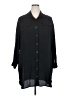 Morgan Taylor Black 3/4 Sleeve Button-Down Shirt Size 2X - photo 1