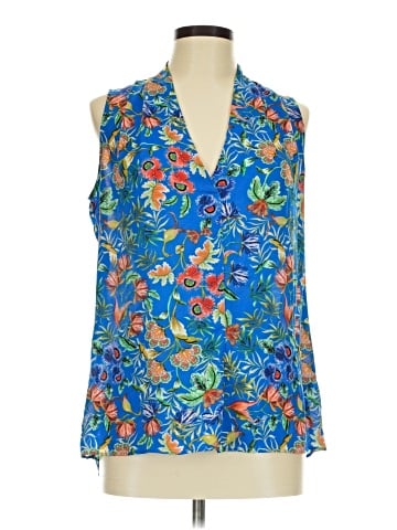 Rose + Olive Sleeveless Blouse (view 1)