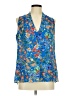 Rose + Olive 100% Polyester Blue Sleeveless Blouse Size M - photo 1