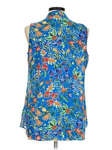 Rose + Olive Sleeveless Blouse (view 2)