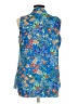 Rose + Olive 100% Polyester Blue Sleeveless Blouse Size M - photo 2