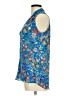 Rose + Olive 100% Polyester Blue Sleeveless Blouse Size M - photo 5