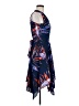 Allison Joy Print Blue Cocktail Dress Size M - photo 4