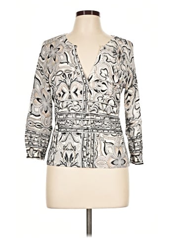 White House Black Market 3/4 Sleeve Blouse (view 1)