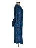 Remade Paisley Blue Casual Dress Size M - photo 4