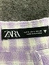 Zara Checkered-gingham Purple Casual Pants Size S - photo 7