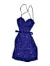 Scala 100% Polyester Stars Blue Cocktail Dress Size 0 - photo 1