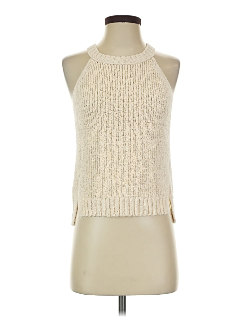 Pre-owned Jcrew Tank Top Ivory Halter Neckline Tops