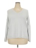 Lauren by Ralph Lauren Silver Pullover Sweater Size 2X - photo 1