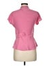Topshop 100% Polyester Pink Short Sleeve Blouse Size 6 - photo 2