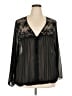 Torrid 100% Polyester Black Long Sleeve Blouse Size 2X Plus (2) - photo 1
