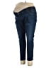 Isabel Maternity Solid Blue Jeans Size 16 - photo 1