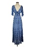 Q2 100% Viscose Blue Casual Dress Size S - photo 1