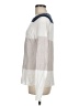 360 Sweater 100% Linen Color Block Ivory Pullover Sweater Size M - photo 5