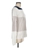 360 Sweater 100% Linen Color Block Ivory Pullover Sweater Size M - photo 4