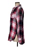 Sandra 100% Rayon Plaid Red Long Sleeve Button-Down Shirt Size M - photo 5