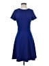 Elle Solid Blue Casual Dress Size XS - photo 1