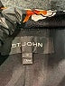 St. John 100% Silk Print Black Casual Dress Size 16 - photo 7