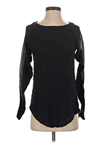 Blue Saks Fifth Avenue Long Sleeve Top (view 1)