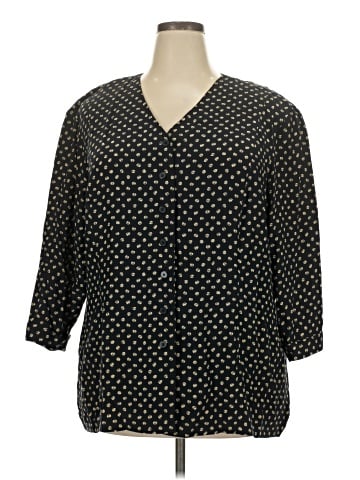 Elisabeth by Liz Claiborne 3/4 Sleeve Silk Top (view 1)