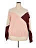 Debut Color Block Pink Pullover Sweater Size XXL - photo 1