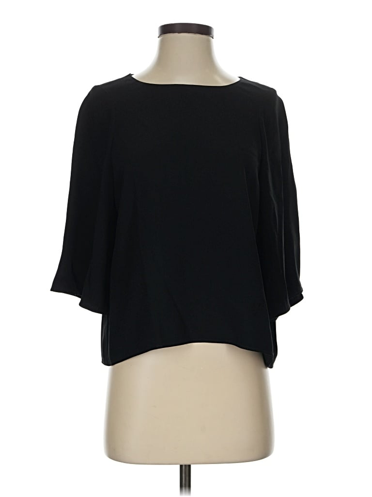 Pre-owned Helmut Lang 3/4 Sleeve Top Black Boatneck Tops