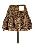 Glam 100% Polyester Animal Print Orange Casual Skirt Size S - photo 2
