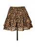 Glam 100% Polyester Animal Print Gold Casual Skirt Size S - photo 1