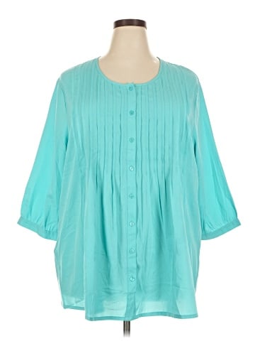 Ulla Popken 3/4 Sleeve Blouse (view 1)